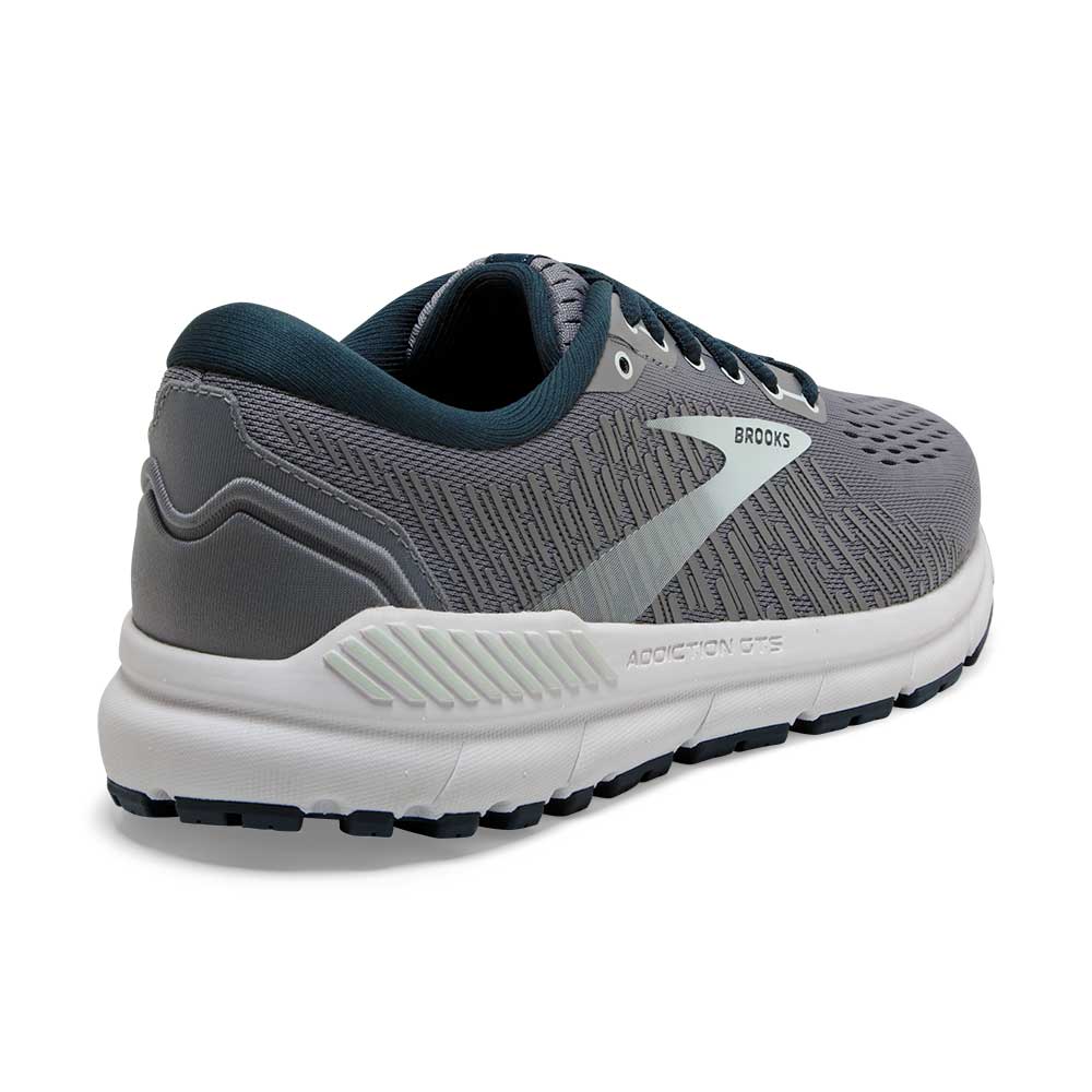 Brooks, Scarpe da corsa Addiction GTS 15 Donna - Grigio/Nero/Acqua - Stretto (2A)