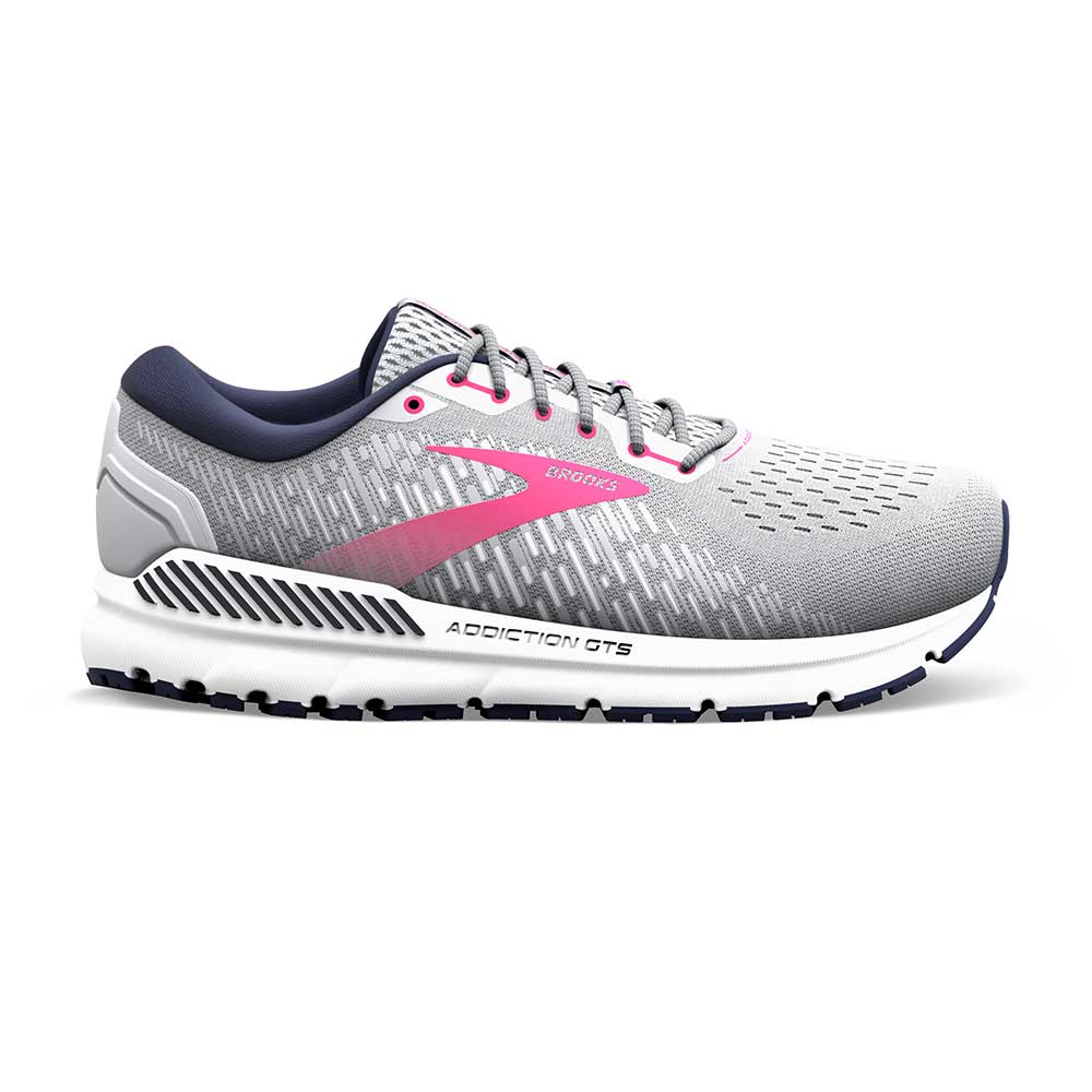 Brooks, Scarpe da corsa Addiction GTS 15 da donna - Oyster/Peacoat/Lilac Rose - Extra Wide (2E)