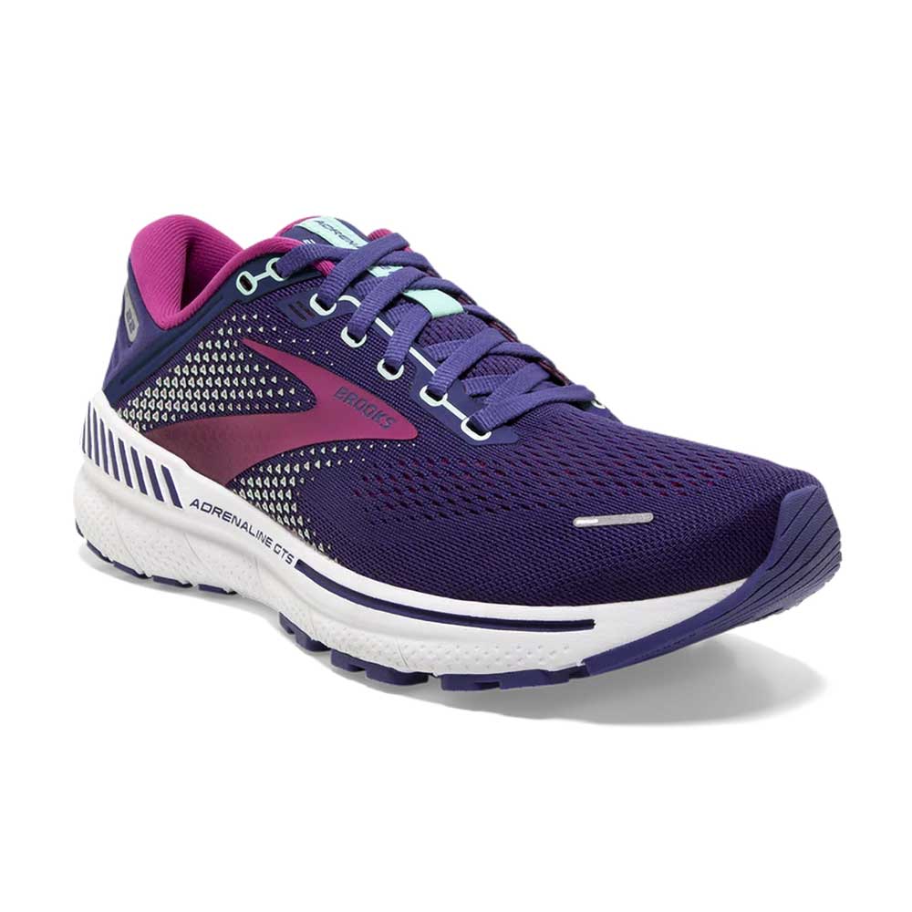 Brooks, Scarpe da corsa Adrenaline GTS 22 Donna - Navy/Yucca/Pink- Regular (B)