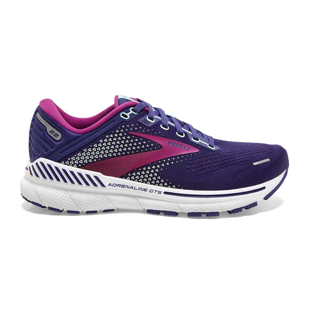 Brooks, Scarpe da corsa Adrenaline GTS 22 Donna - Navy/Yucca/Pink- Regular (B)