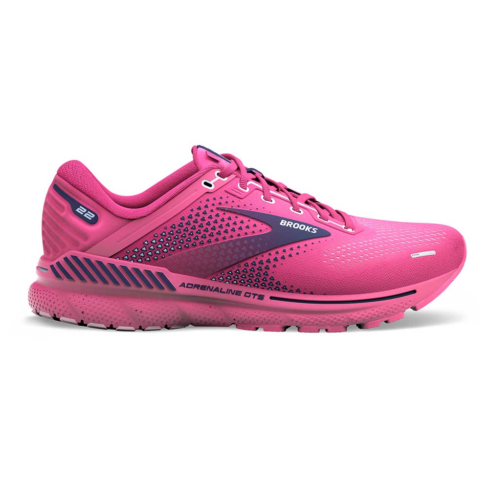 Brooks, Scarpe da corsa Adrenaline GTS 22 Donna - Rosa/Peacoat/Blu Kentucky - Regolare (B)