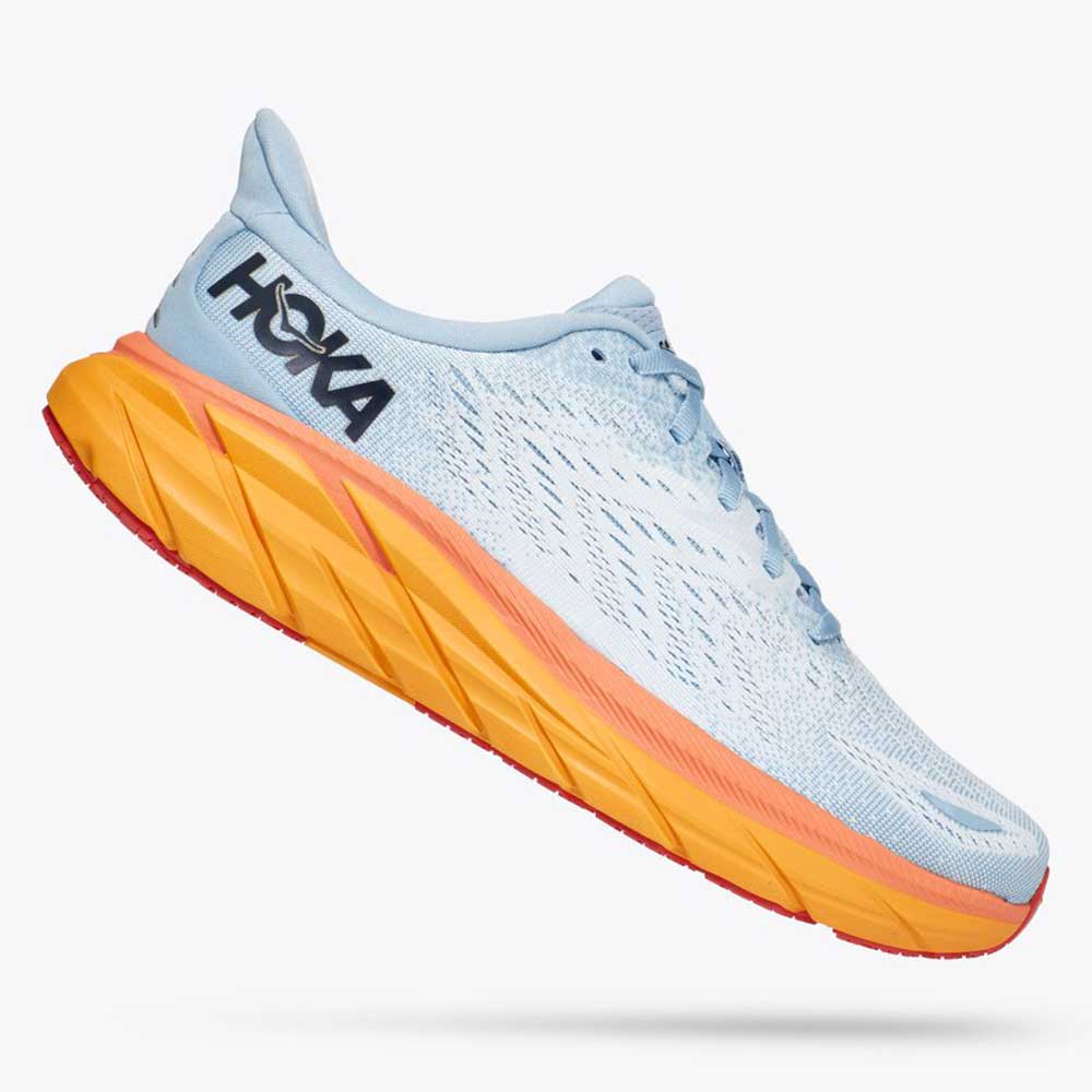 HOKA, Scarpe da corsa Clifton 8 da donna - Summer Song/Ice Flow - Wide (D)