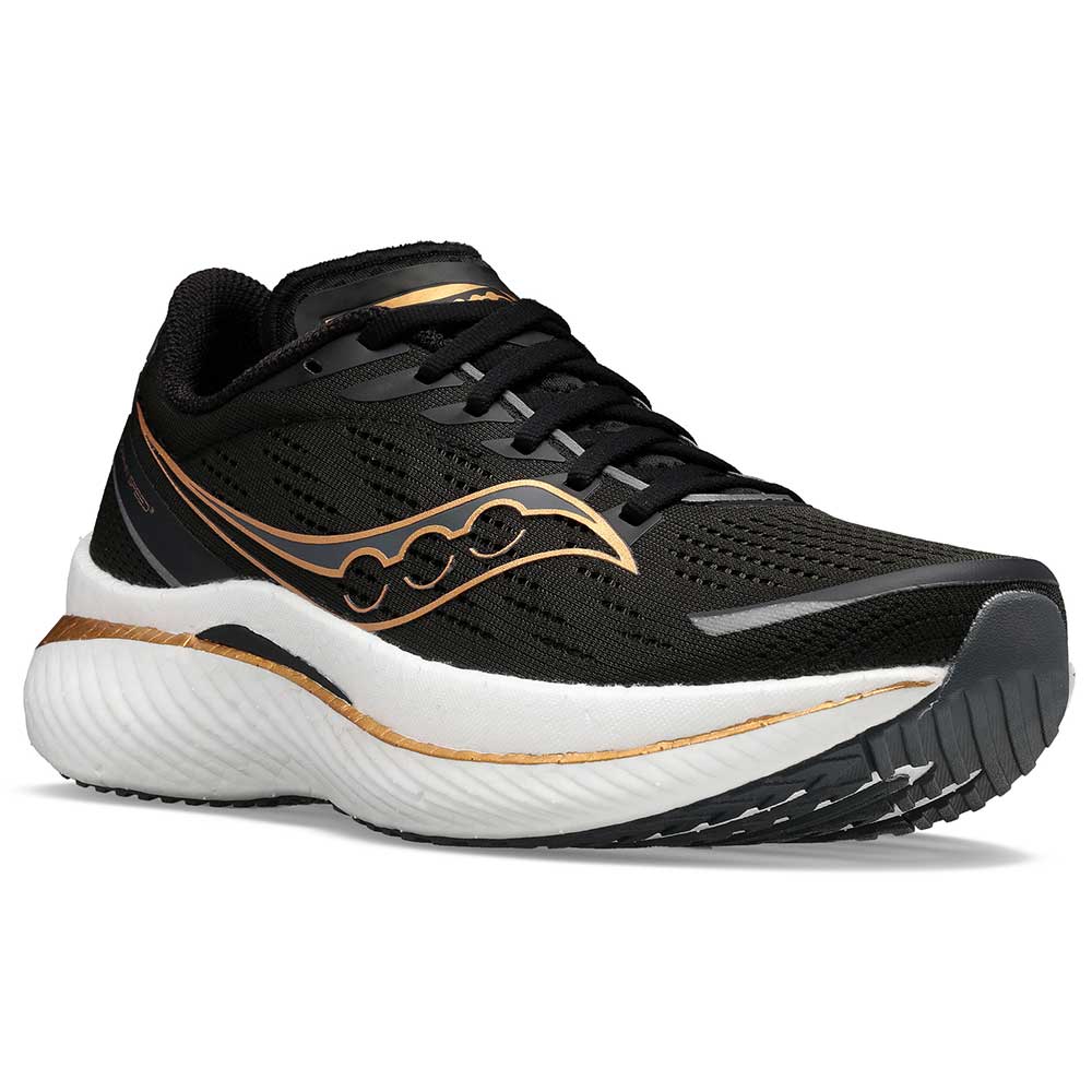 Saucony, Scarpe da corsa Endorphin Speed 3 da donna - Nero/Goldstruck - Regolare (B)