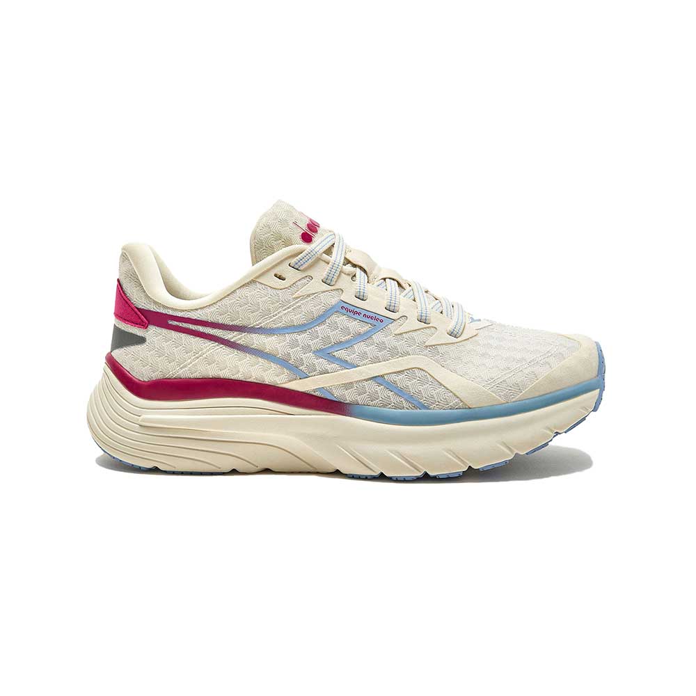 Diadora, Scarpe da corsa Equipe Nucleo da donna - Bianco Whisper/Rosso Rubino - Regolare (B)