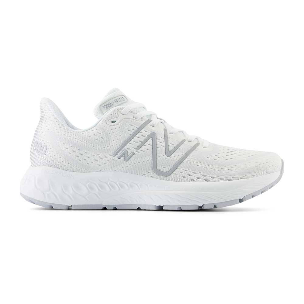 Nuovo equilibrio, Scarpe da corsa Fresh Foam X 880v13 da donna - Bianco/Argento chiaro metallizzato - Regolare (B)