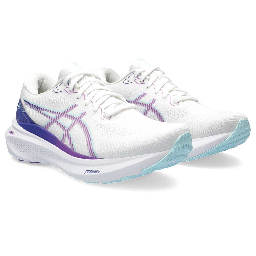 Asics, Scarpe da corsa Gel-Kayano 30 da donna - Bianco/Cyber Grape- Regolare (B)