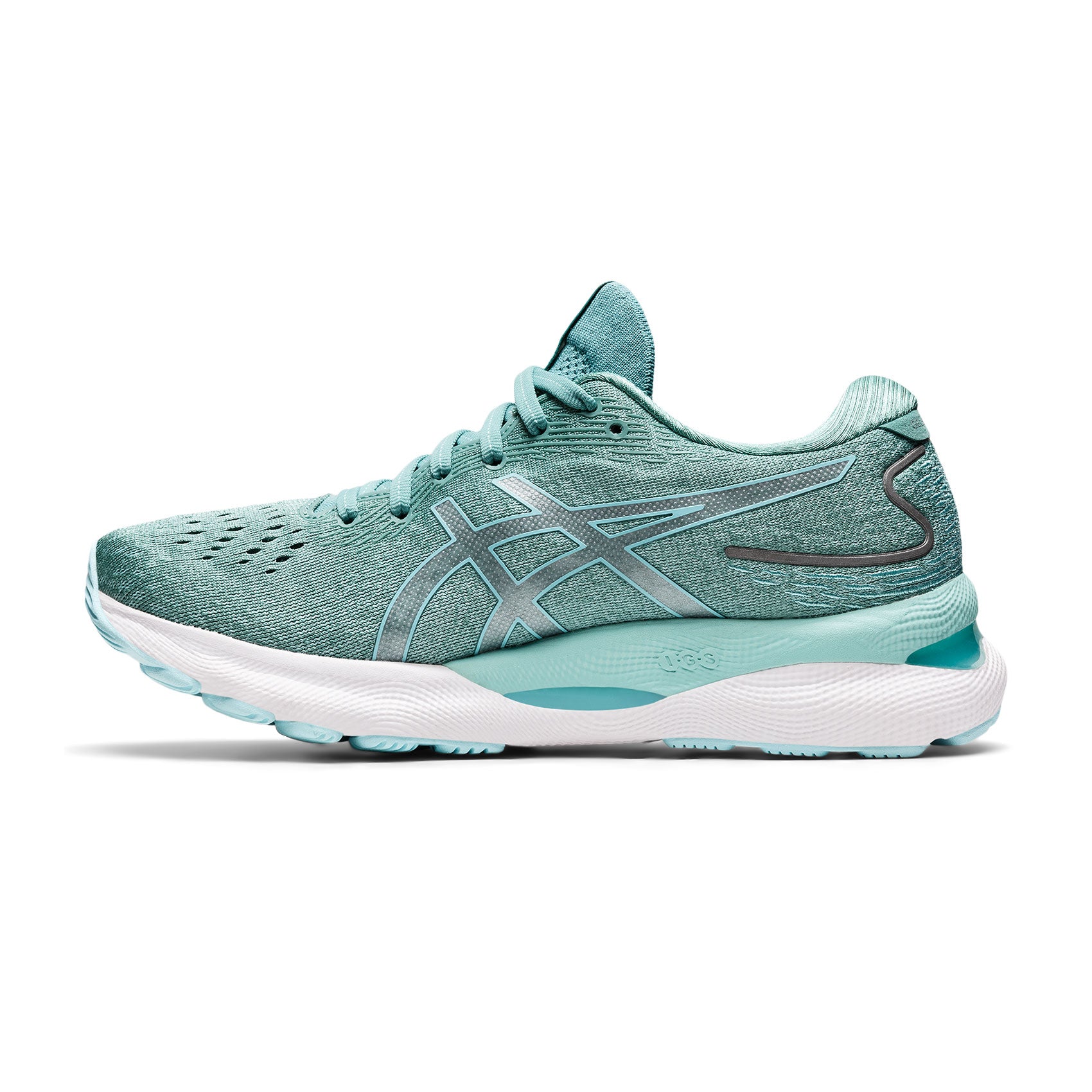 Asics, Scarpe da corsa Gel Nimbus 24 da donna - Sage/Blu chiaro - Regolare (B)