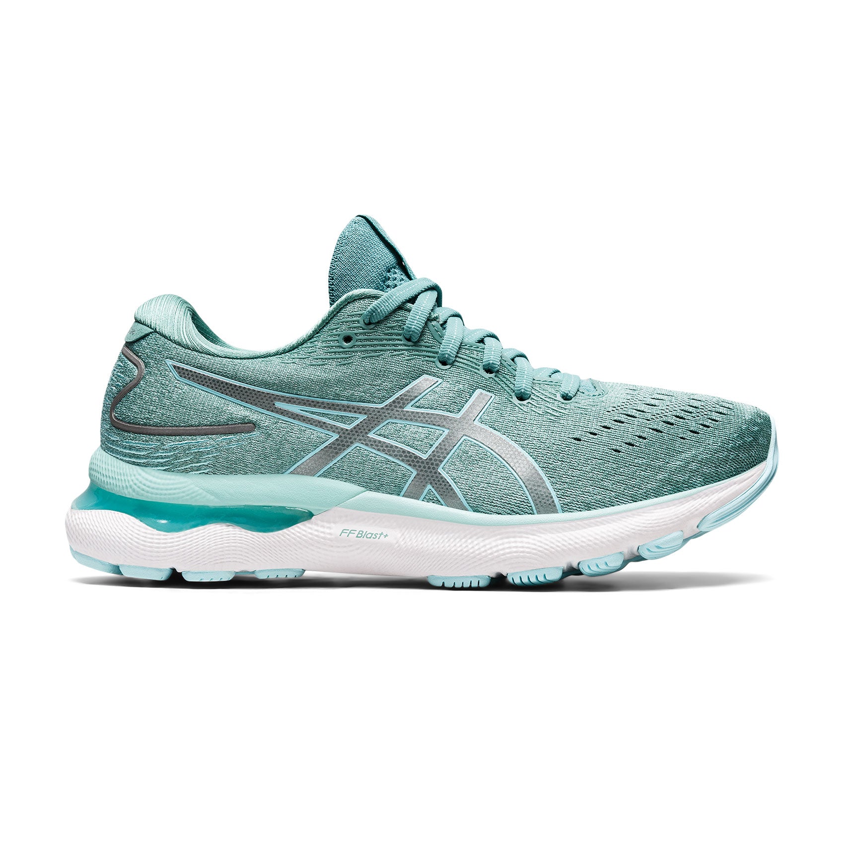 Asics, Scarpe da corsa Gel Nimbus 24 da donna - Sage/Blu chiaro - Regolare (B)