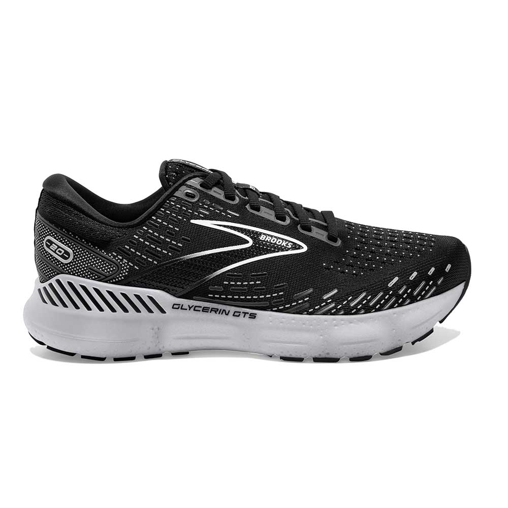 Brooks, Scarpe da corsa Glycerin GTS 20 da donna - Nero/Bianco/Alloy - Regolare (B)