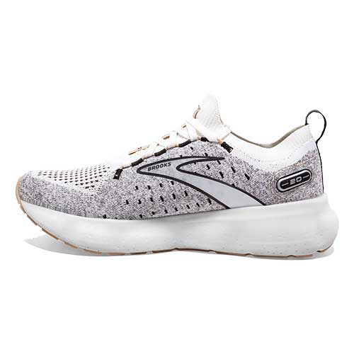 Brooks, Scarpe da corsa Glycerin StealthFit 20 da donna - Bianco/Nero/Crema - Regolare (B)