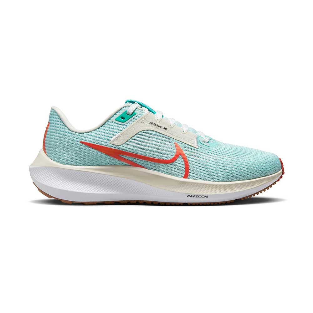 Nike, Scarpe da corsa Nike Air Zoom Pegasus 40 Donna - Jade Ice/Picante Red-White-Sea Glass- Regular (B)