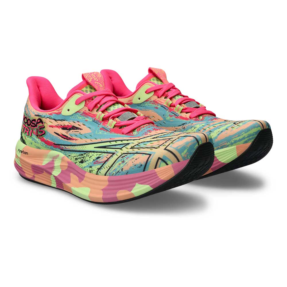 Asics, Scarpe da corsa Noosa TRI 15 da donna - Dune estive/verde lime - Regolare (B)