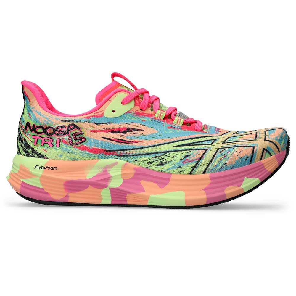 Asics, Scarpe da corsa Noosa TRI 15 da donna - Dune estive/verde lime - Regolare (B)