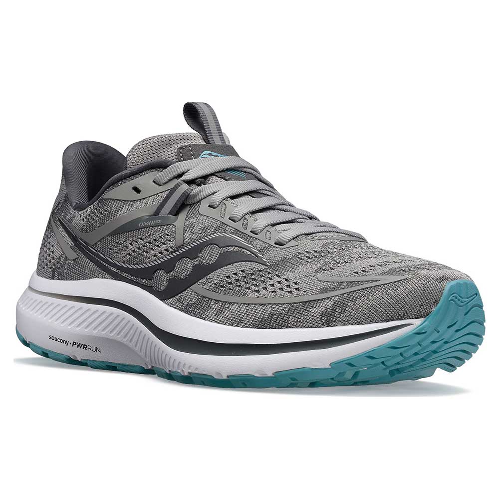 Saucony, Scarpe da corsa Omni 21 da donna - Alloy/Rainfall - Wide (D)