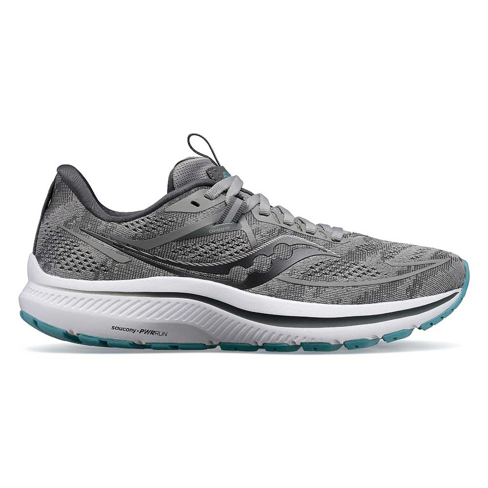 Saucony, Scarpe da corsa Omni 21 da donna - Alloy/Rainfall - Wide (D)