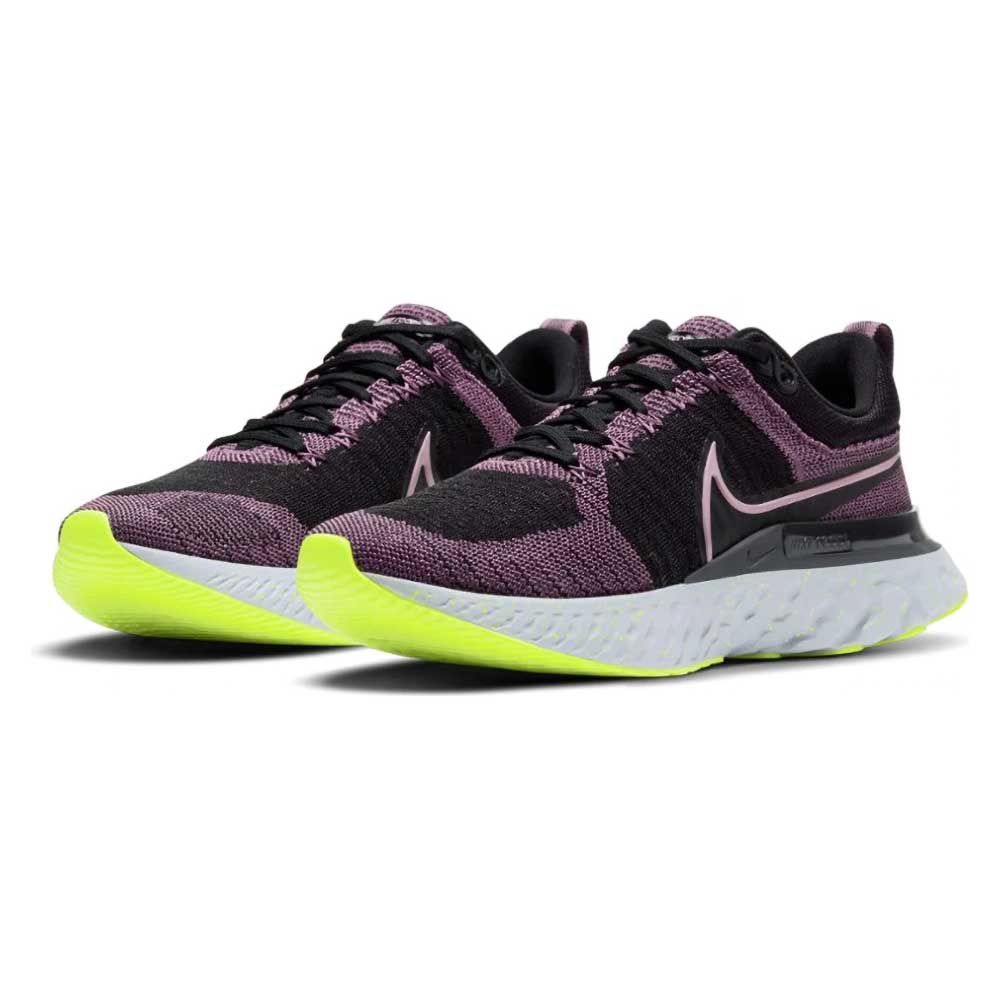 Nike, Scarpe da corsa React Infinity Run 2 Donna - Violet Dust/Elemental Pink/Black/Cyber - Regular (B)