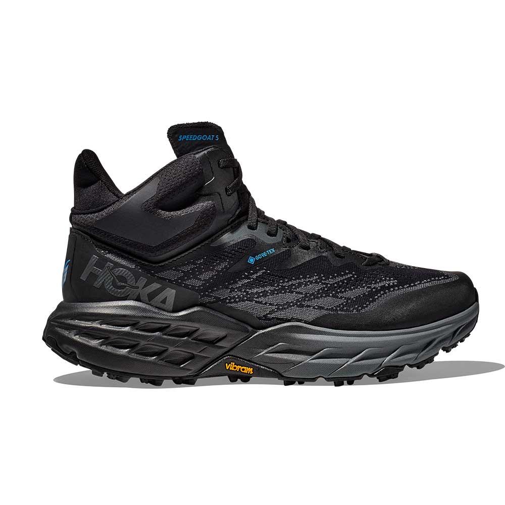 HOKA, Scarpe da corsa Speedgoat 5 Mid GTX da uomo - Nero/Nero