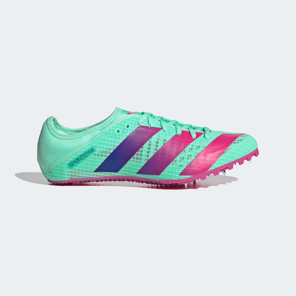 adidas, Scarpe da corsa Sprintstar Uomo - Pulse Mint / Lucid Blue / Lucid Fuchsia - Regolare (D)