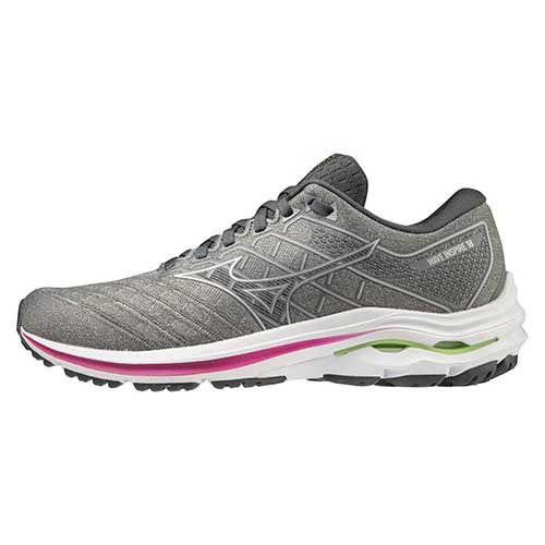 Mizuno, Scarpe da corsa Wave Inspire 18 da donna - Ultimate Grey/Silver - Wide (D)