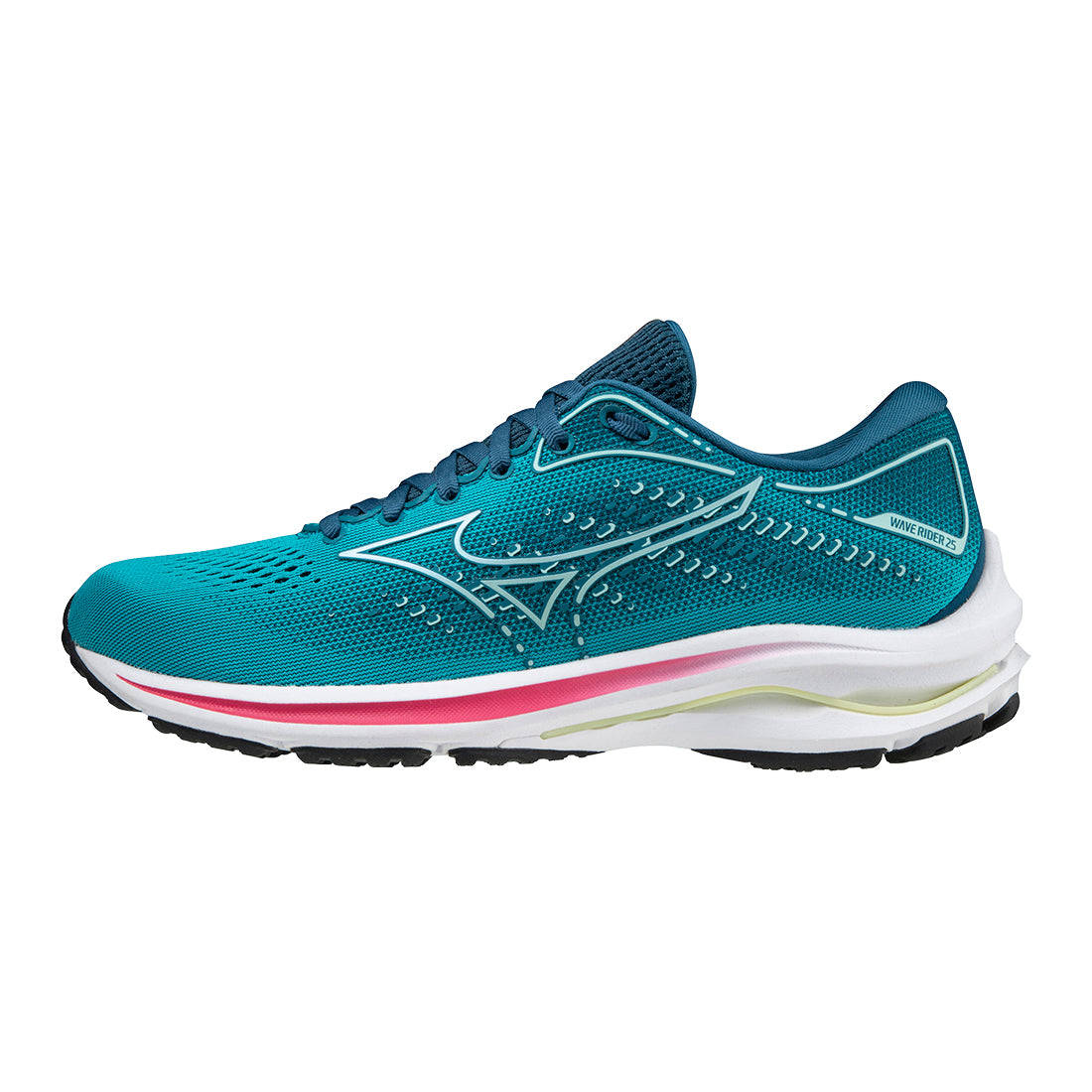 Mizuno, Scarpe da corsa Wave Rider 25 Donna - Lake Blue/Clearwater - Regolare (B)