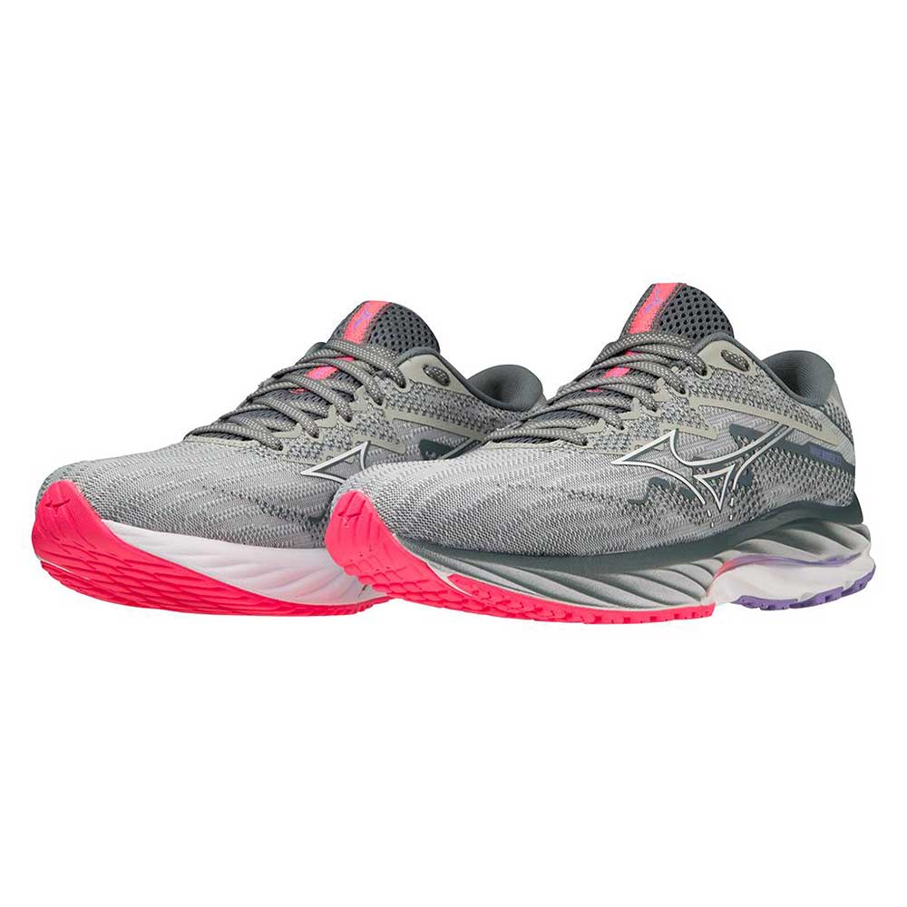 Mizuno, Scarpe da corsa Wave Rider 27 da donna - Blu perla/Bianco - Regolare (B)