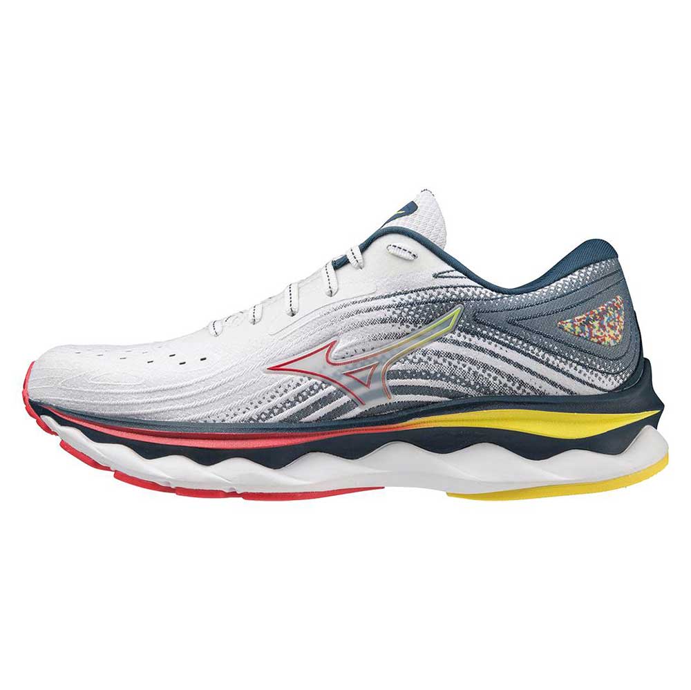 Mizuno, Scarpe da corsa Wave Sky 6 Donna - Bianco/Hibiscus - Regolare (B)