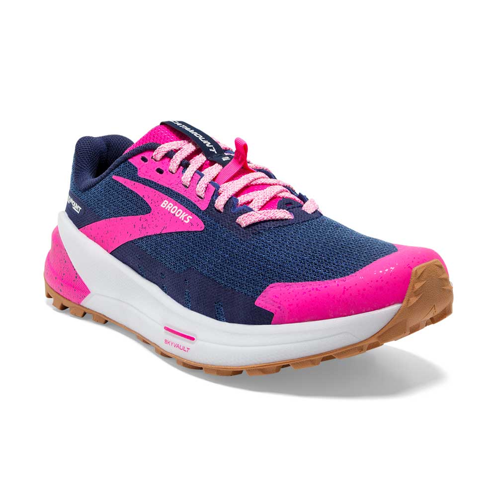 Brooks, Scarpe da corsa trail Catamount 2 da donna - Peacoat/Pink/Biscuit - Regular (B)