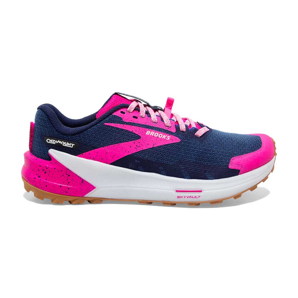 Brooks, Scarpe da corsa trail Catamount 2 da donna - Peacoat/Pink/Biscuit - Regular (B)