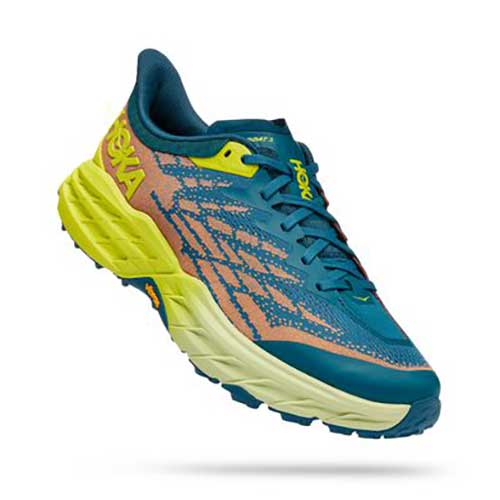 HOKA, Scarpe da trail Speedgoat 5 da uomo - Blue Coral/Evening Primrose - Regolare (D)