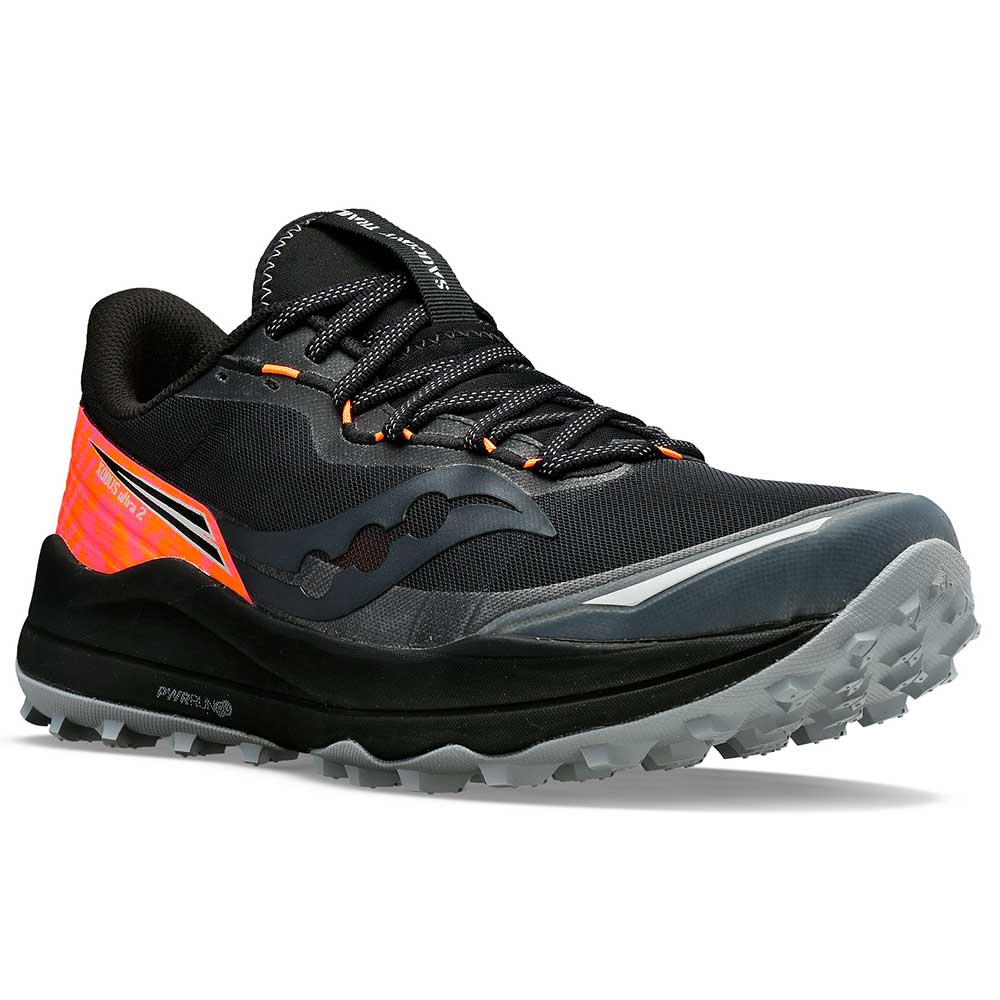 Saucony, Scarpe da trail running Xodus Ultra 2 da donna - Nero/ViZiOrange - Regolare (B)