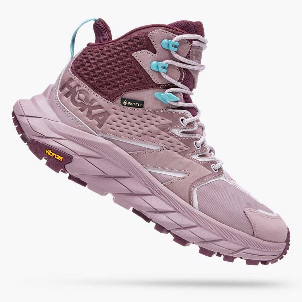 HOKA, Stivale da trekking Anacapa Mid GTX da donna - Sambuco/Vino d'uva - Regolare (B)