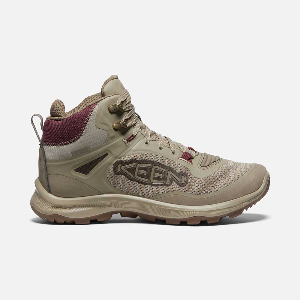 KEEN, Stivale da trekking Terradora Flex Mid WP da donna - Plaza Taupe/Windsor Wine - Regolare (B)