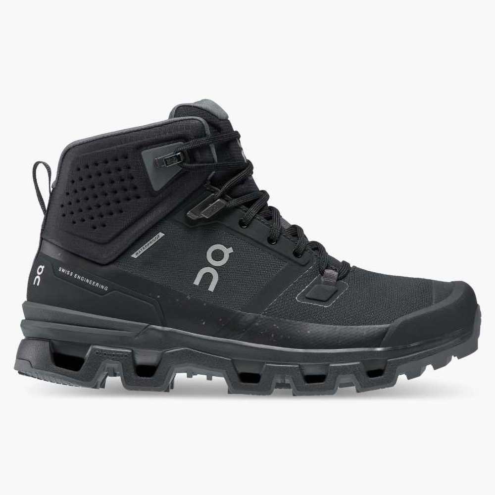 In corsa, Stivale da trekking impermeabile Cloudrock 2 da donna - Nero/Eclipse - Regolare (B)