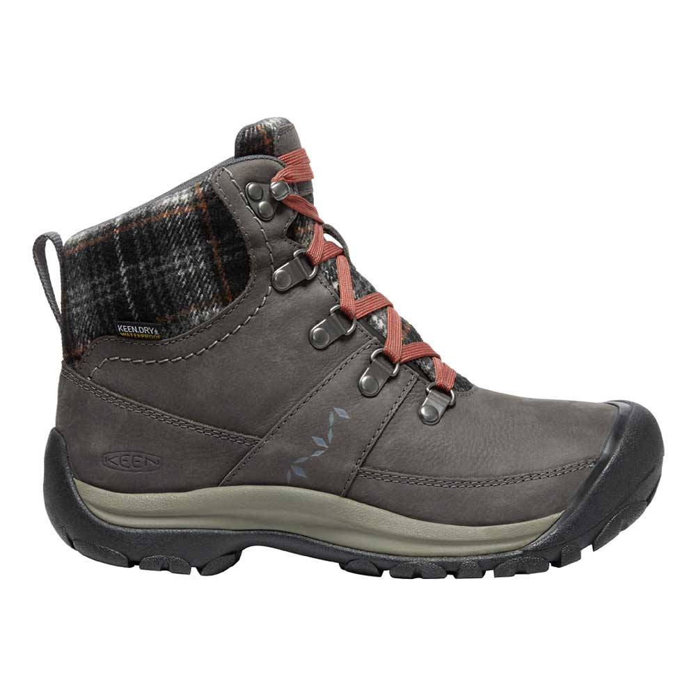 KEEN, Stivale donna Kaci III Winter Mid WP - Magnet/Black Plaid - Regolare (B)