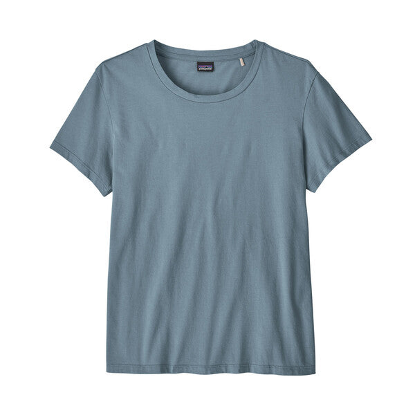 Patagonia, T-shirt da donna in cotone organico certificato Regenerative - Plume Grey