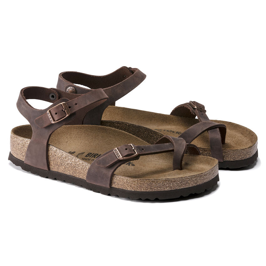 Birkenstock, Taormina Habana da donna in pelle oliata - Regular/Wide