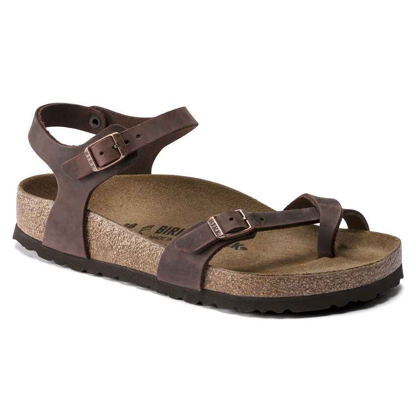 Birkenstock, Taormina Habana da donna in pelle oliata - Regular/Wide