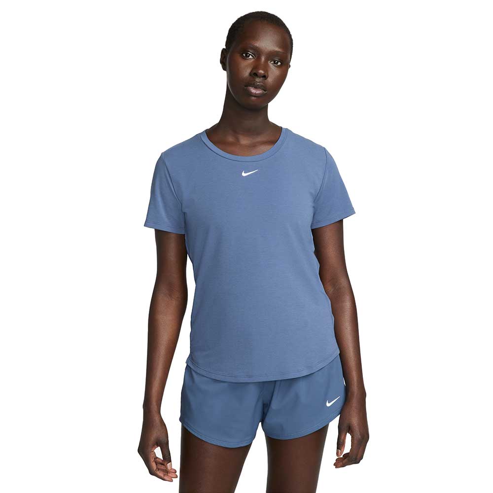 Nike, Top Nike Dri-Fit UV One Luxe Donna - Blu diffuso