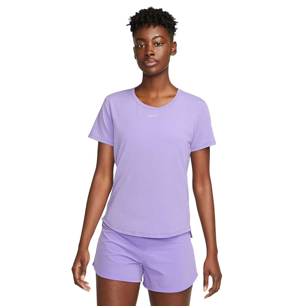 Nike, Top Nike Dri-Fit UV One Luxe Donna - Space Purple