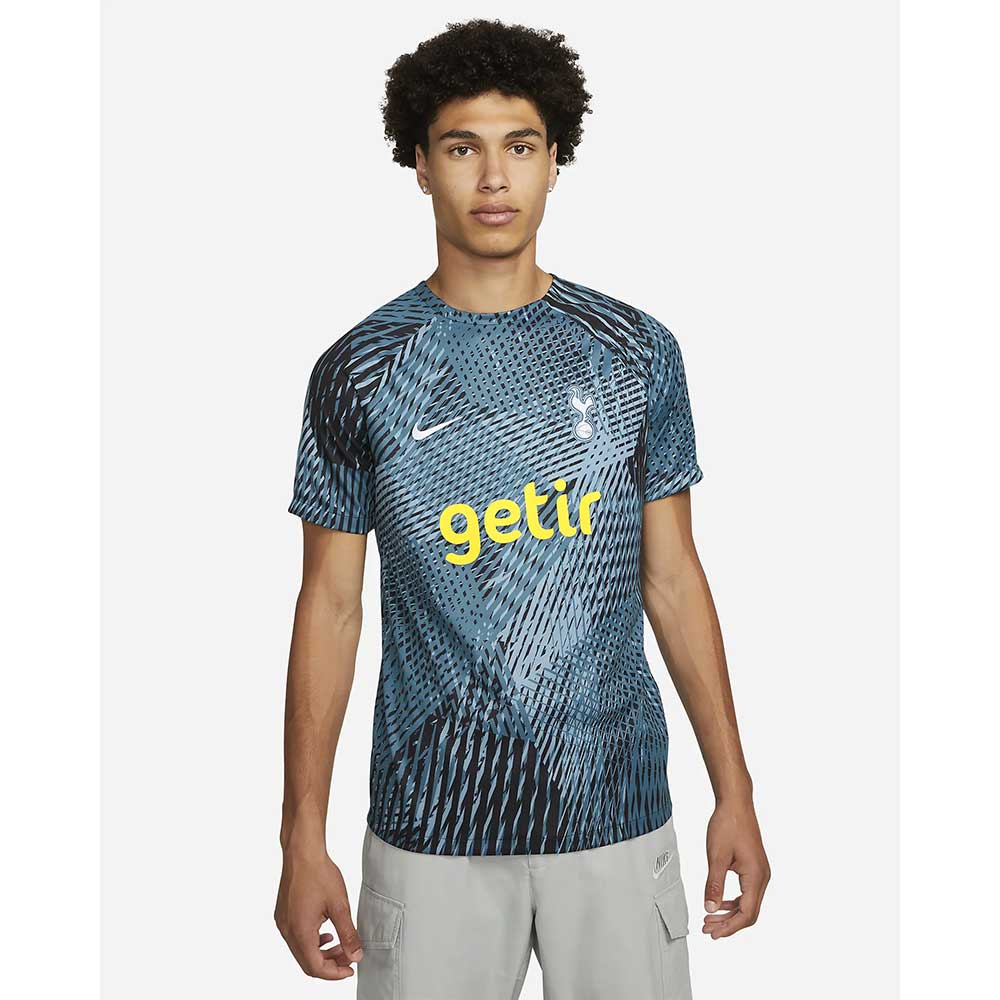 Nike, Top Tottenham Hotspur Uomo Dri-FIT a manica corta Pre-Match - Blu Rift/Blu Usato