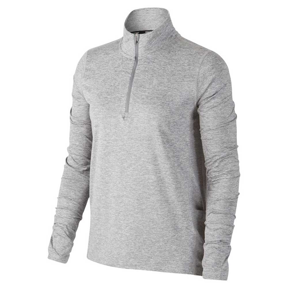 Nike, Top da corsa con 1/2 zip da donna - Smoke Grey/Lt Smoke Grey