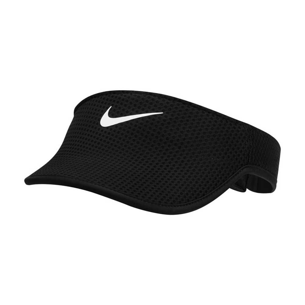 Nike, Visiera da corsa unisex Aero Dri-Fit - Nero/Bianco