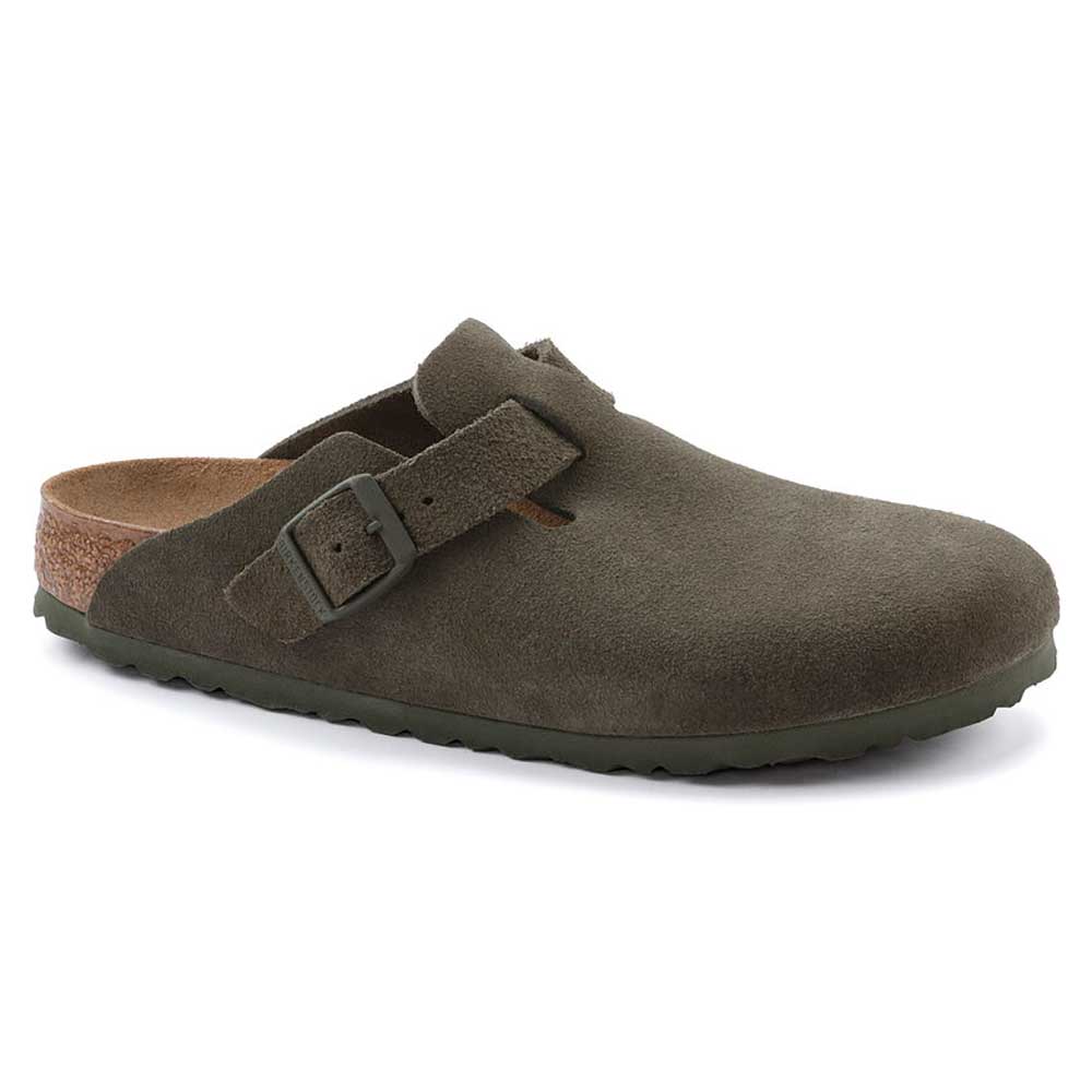 Birkenstock, Zoccolo Boston da donna in pelle scamosciata - Timo - Regolare